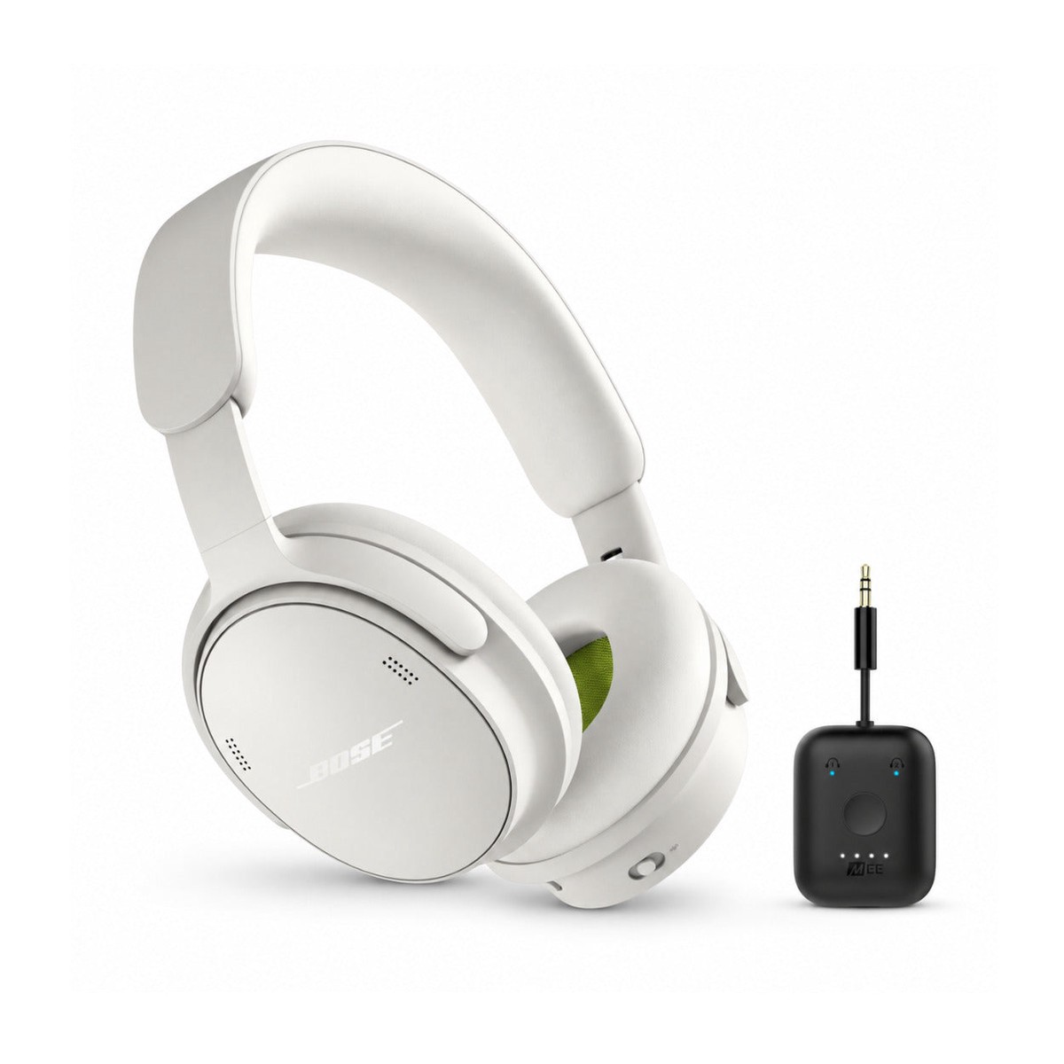 Bose QuietComfort 2nd Gen Noise Cancelling Bluetooth Headphones (White Smoke) with Accessory