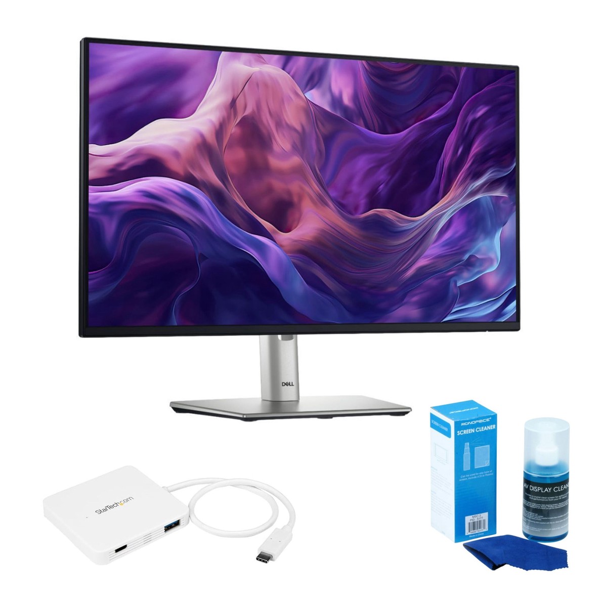 Dell P2425H 24-Inch 1920 x 1080 FHD Flat Screen LED Monitor with 3-Port USB-C Portable Expansion Hub