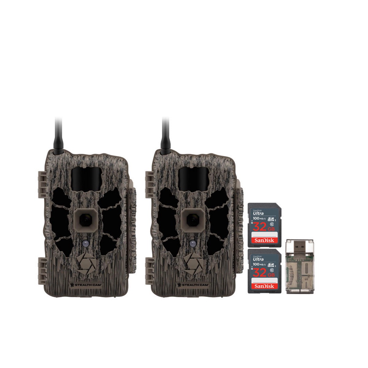 New Arrival Stealth Cam 40MP Deceptor Max Cellular Trail Camera (2-Pack) with 32GB Memory Card (2-Pack) Bundle