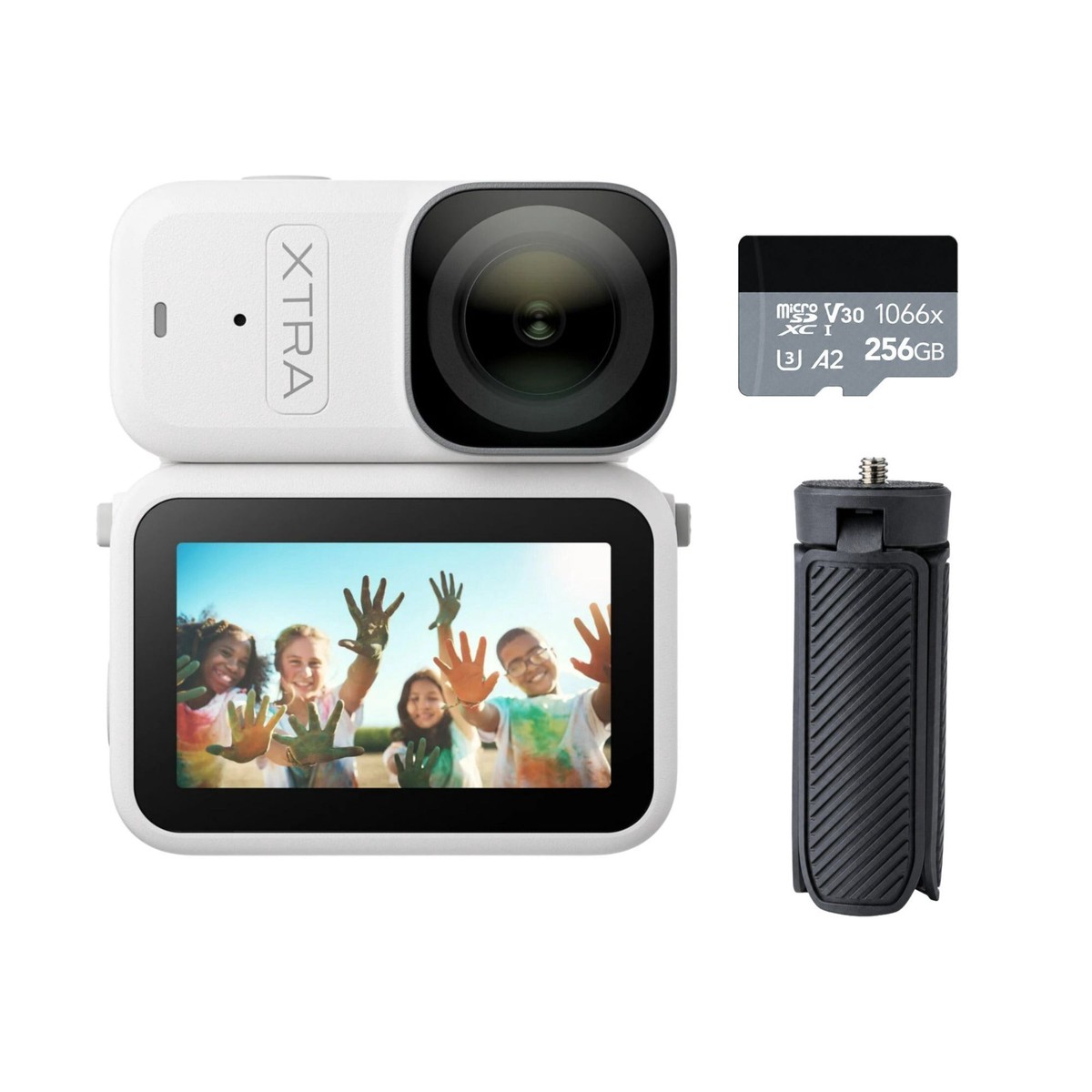 Xtra Atto Action Camera Bundle with Mini 2-in-1 Tripod and 256GB MicroSD Card