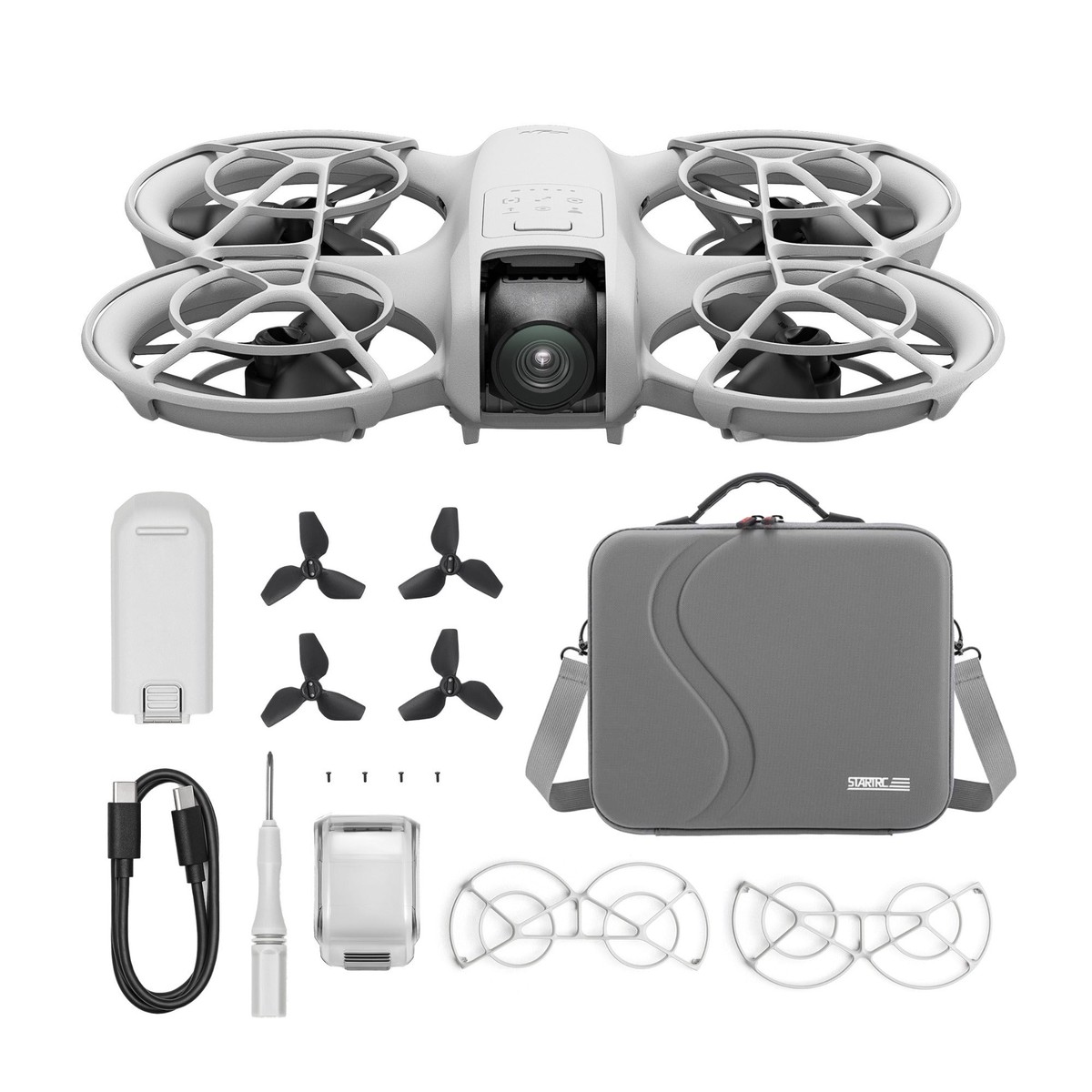 DJI Neo Palm Sized Lightweight Drone and Portable Storage Bag with Custom Interior for Neo Bundle