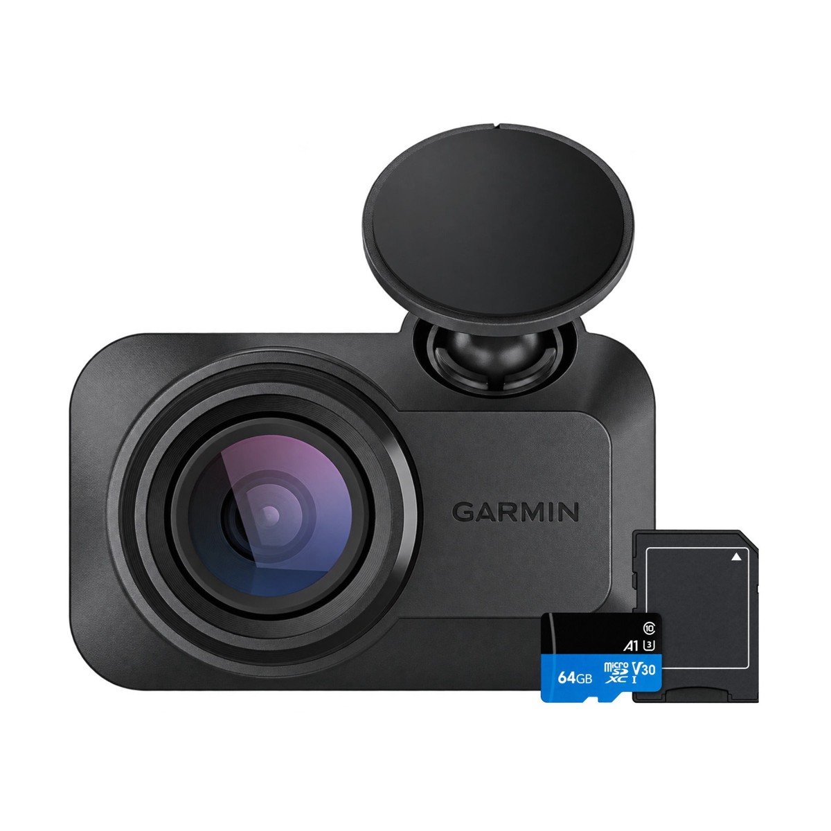 Garmin Dash Cam Mini 3 Ultra-Compact Camera Bundle with 64GB microSDHC Memory Card and SD Adapter