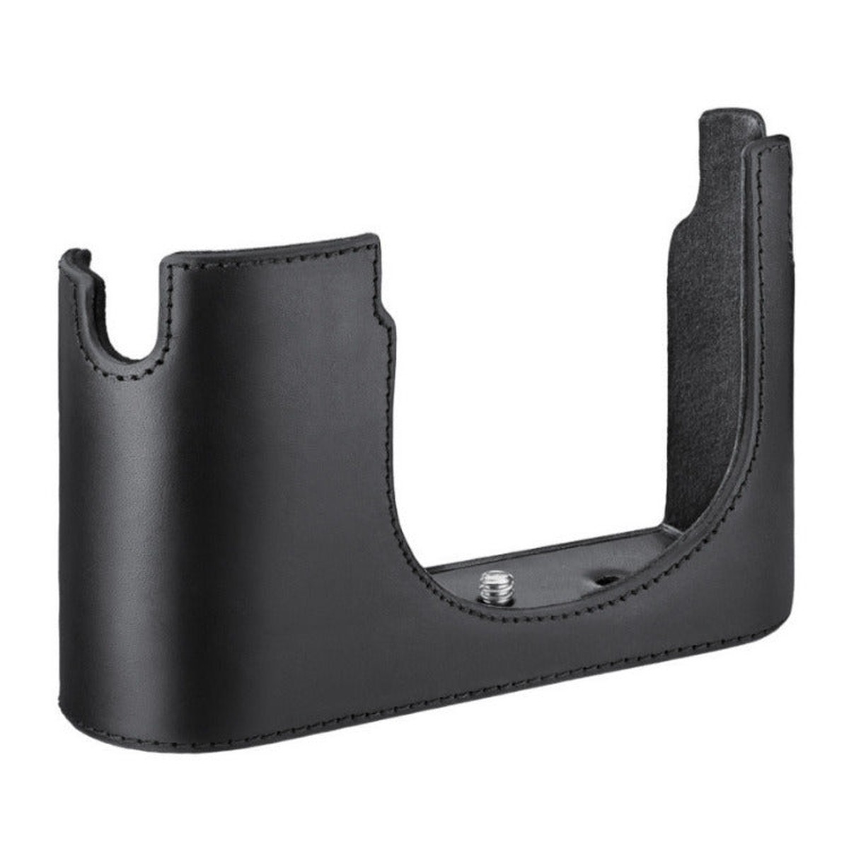 Leica Vegetable-Tanned Leather Half-Case for Q3 Camera with Additional Compartment (Black)