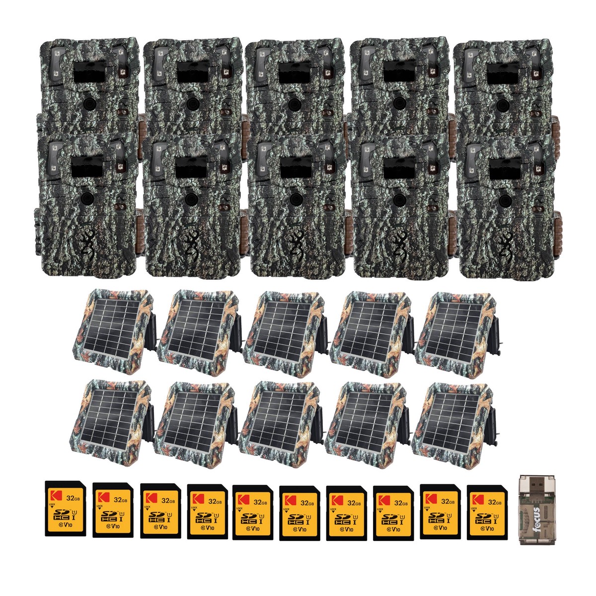 Browning Trail Cameras Command Ops Elite 40MP (10-Pack) Bundle with Accessories