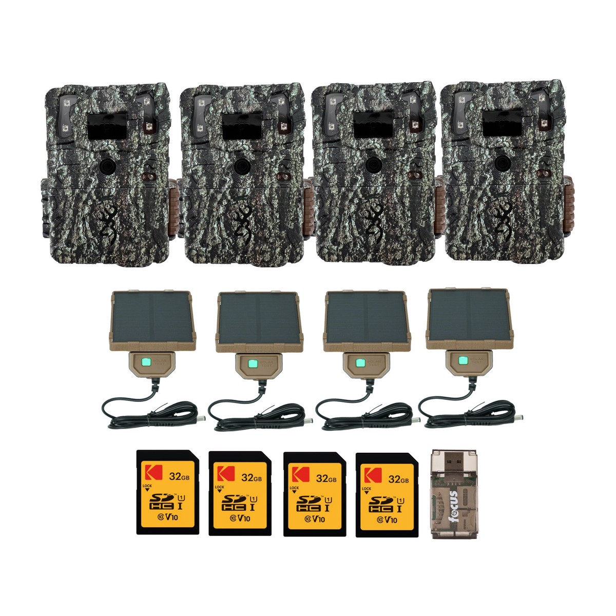 Browning Trail Cameras Command Ops Elite 40MP Trail Camera (4-Pack) Bundle with Accessories