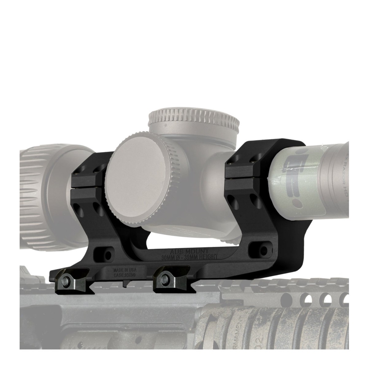 Reptilia AUS 30mm Optic Mount,1.54 inch Height, MIL-STD, M1913 Picatinny Compatible (Black Anodized)