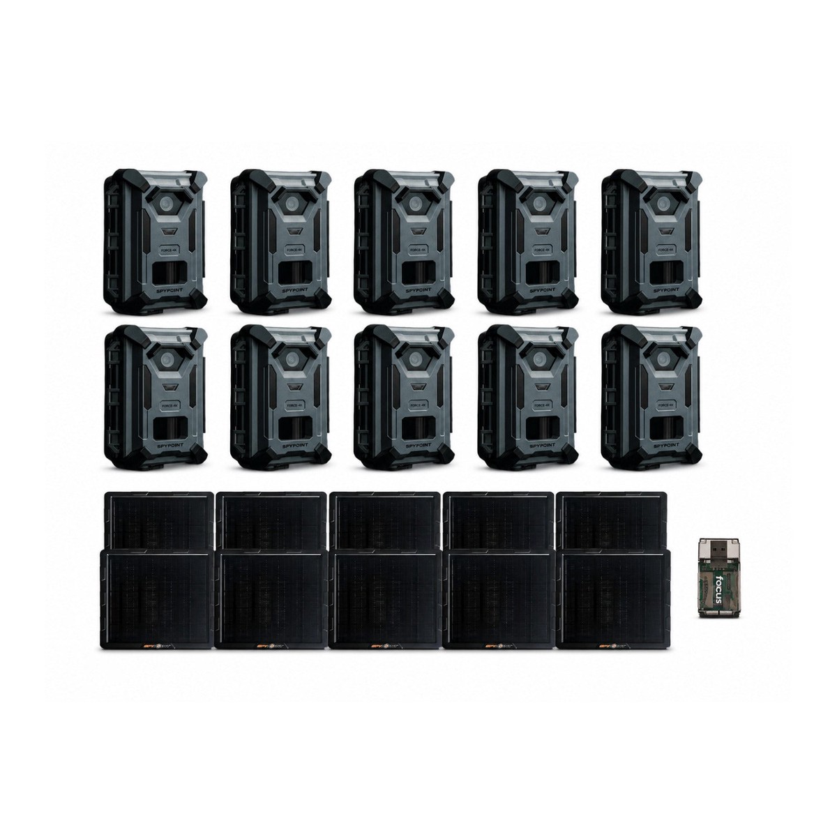 Spypoint FORCE-4K 40MP Trail Camera Rugged Exterior with SPLB-10 Compact Solar Panel Bundle