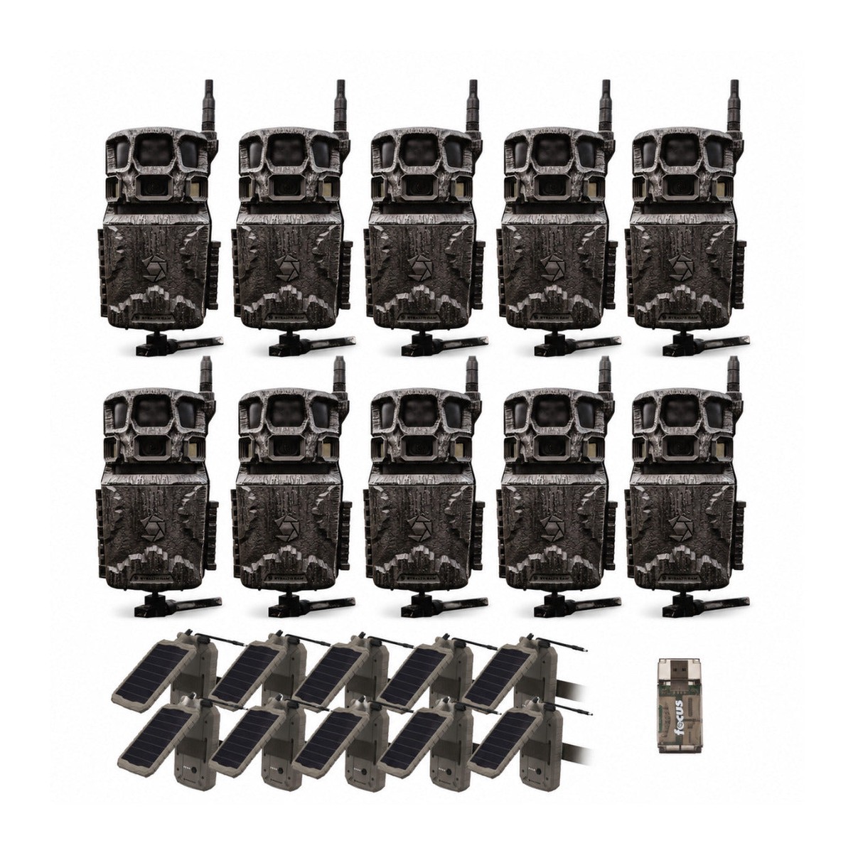 Stealth Cam Revolver Pro 3.0 360-Degree Cellular Trail Camera with Solar Battery Bundle