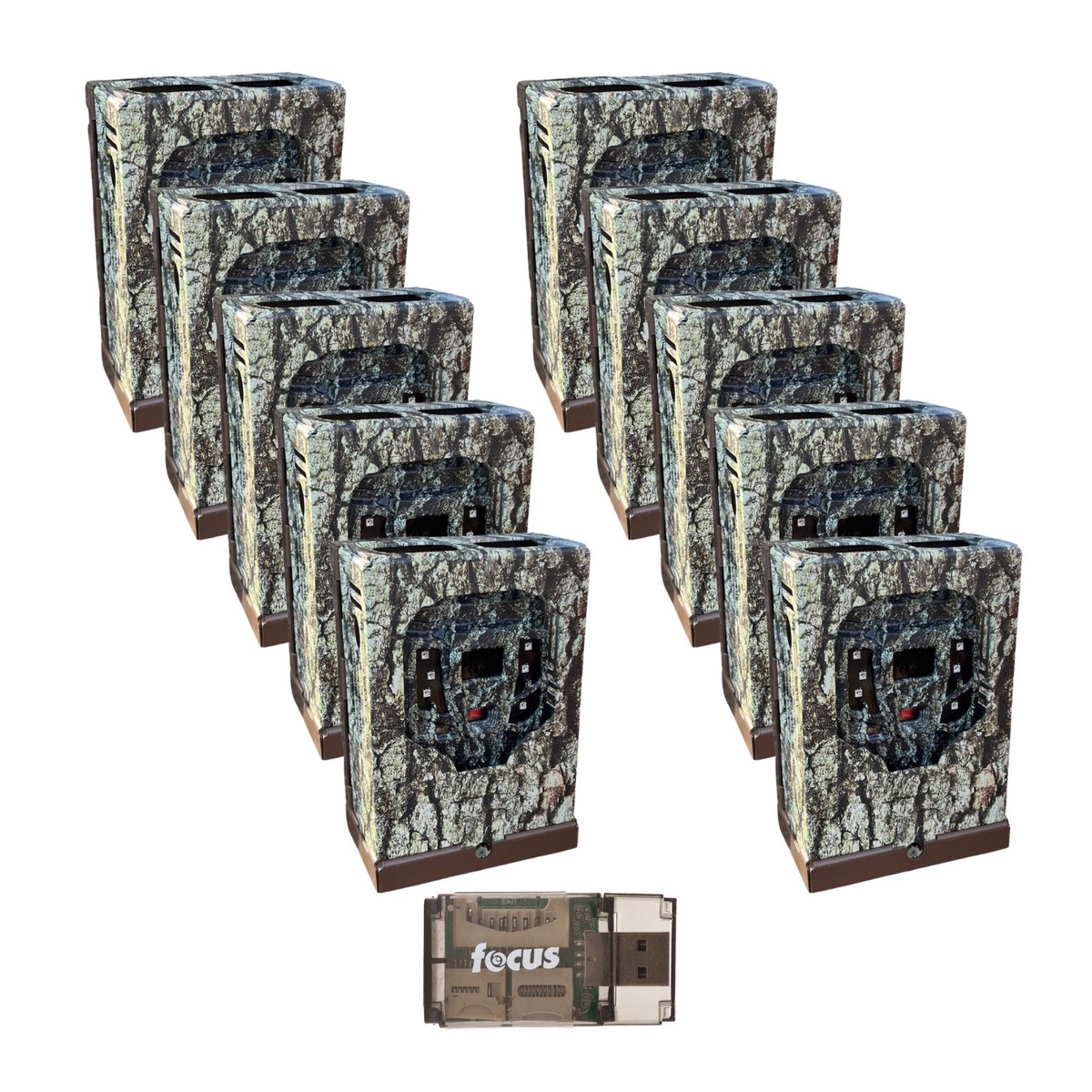 Browning Trail Cameras Sub Micro Cell Security Box (10-Pack) and Card Reader