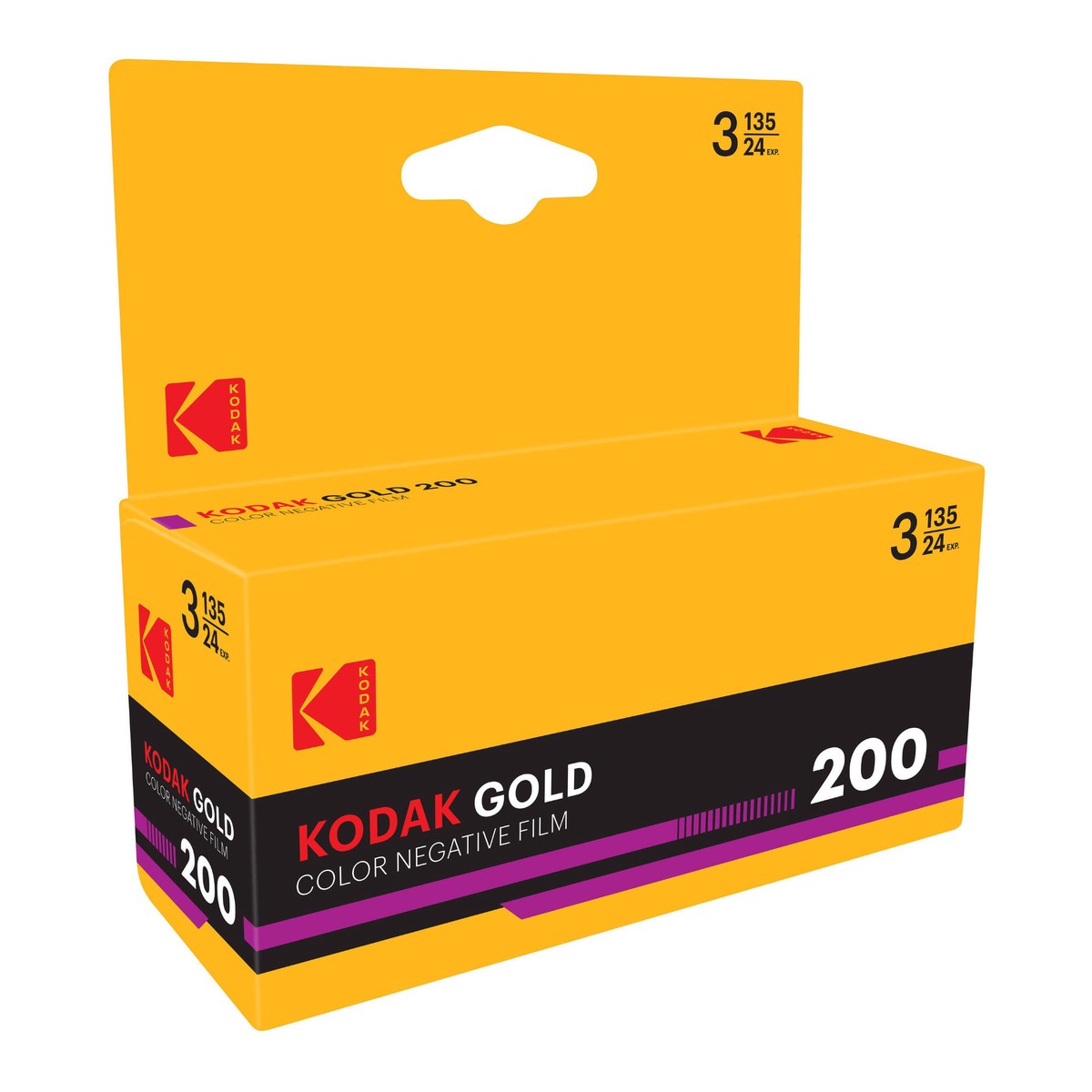 Kodak Eastman GOLD 200 Color Negative Film (35mm Roll Film, 24 Exposures, 3-Pack)