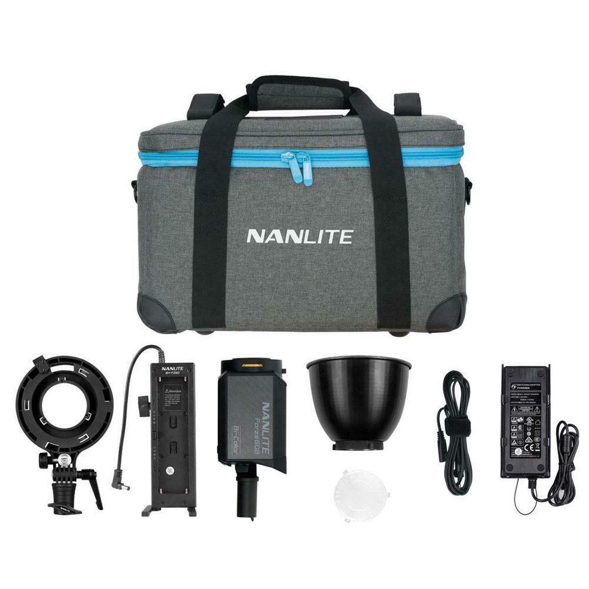 Nanlite Forza 60B Bicolor LED Monolight Kit with Battery Grip & S-Mount Adapter (Open Box)